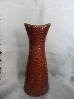 Zsollnay porcelain antique shrink glazed vase. Shield seal, ox blood color. He has!