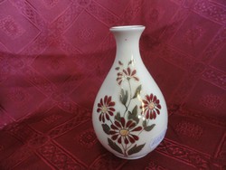 Zsolnay porcelain cream vase. Size: 11.5 x 7 cm. With beautiful brownish flowers. He has!