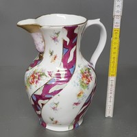 "Oblatt. J. H.M. Vásárhely" virágmintás porcelán kancsó (793)
