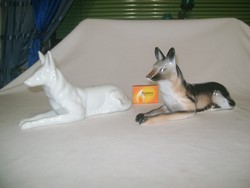 Porcelain dog figurine, nipp - two pieces together