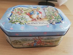 Beatrix Potter régi fém doboz
