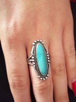Navajo türkiz köves ezüst gyűrű