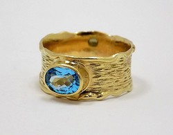 Kék köves arany gyűrű (ZAL-Au81785)