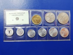 1982. 2f-10Ft érmés forgalmi sor fóliatokban