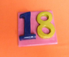 House number plate - ceramic 10 x 10 cm xx