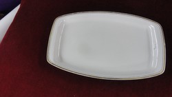 Great Plain porcelain large meat bowl with gold border. 38 X 23.5 cm. He has!