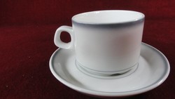 Lilien porcelain Austria, coffee cup + saucer, gray border. He has!