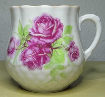 Zsolnay rózsás porcelán hasas csupor bögre hibátlan állapotban!