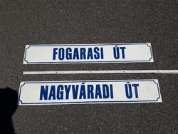KIS PÉNZÉRT !!! Alumínium fém utcanév tábla 2 db hibátlan együtt
