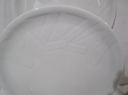 Pizzatányér - domború felirattal - porcelán - vastag -  Német - nagy 32 cm - új  2 db