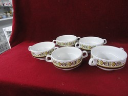 Lilien porcelain Austria, soup cup, with yellow/brown pattern. He has!
