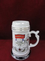 Hollóháza porcelain beer mug, commemorating 1992 of the Miskolc University of Heavy Industry. He has!