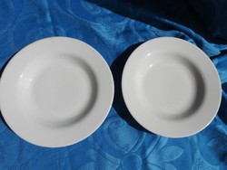 Pair of old - marked - white plates