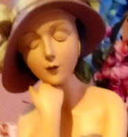 Fűrdőruhás lány szobor 35cm (nem kicsi) Art Deco egyedi