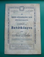 Betétkönyv - Korona betét: 1911-1917- Az Abonyi Közgazdasági Bank Rt. - 463. számu  Betétkönyve