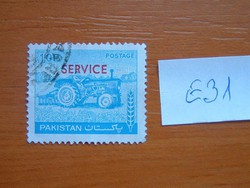 PAKISZTÁN 10 P1979 -1981 traktorok - 1978-as pakisztáni postai bélyeg, "SERVICE" felülnyomással  E31