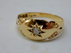 Csodálatos antik gyémántköves 18kt arany gyűrű