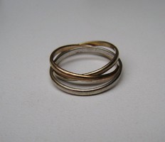 Trikolor hármas ezüst gyűrű