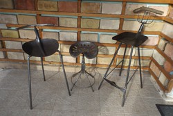 Kovács-manó work retro heart shovel shovel chair loft industrial industrial iron furniture bar stool vintage