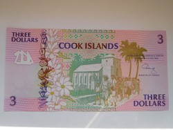 Cook szigetek 3 dollár 1992 UNC