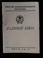 Magyar Szabadságharcos Szövetség Ellenőrző Könyv 1952