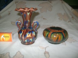 Mezőtúri kerámia váza - két darab - Badár