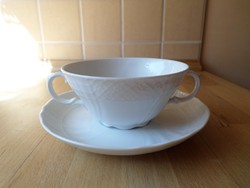 Seltmann Weiden Bavaria fehér porcelán leveses csésze alátéttel
