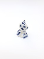 Orosz porcelán tigris csemete - kicsi tigris figura - cica macska maci