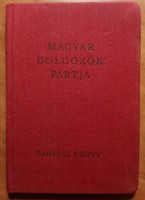 Magyar Dolgozók Pártja tagsági könyv