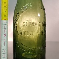 "Dreher Antal Serfőzdéi R.T. Sörraktára Vámos József Kunszentmiklós 0.55l" sörösüveg (1037)