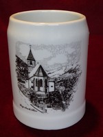 Lilien porcelain Austria. Jar with view of Payerbach church. He has!