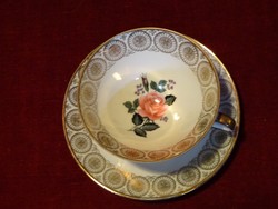 Winterling Bavarian German porcelain teacup + saucer. Richly gilded. He has!