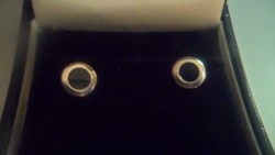Silver earrings / onyx