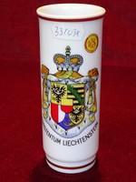 Austrian vase with the coat of arms of Fürstentum Liechtenstein, 14 cm high. He has!