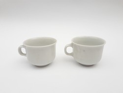 2 db fehér Alföldi Saturnus mokkás csésze, eszpresszós, kávéscsészék - harmadosztályú retro porcelán