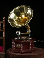 Karácsonyi ötletek ♡ akciók ☆ Tölcséres gramofon hanglejátszó készülék (8 szögletes alakú)