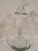 Üveg - vastag - üvegkörte - díszíthető - 14 x 9 cm - hibátlan