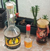 Barackpálinkás 4 literes üveg, 49 cm-es palack 