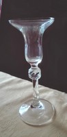 Thomas üveg gyertyatartó, 17,5 cm magas