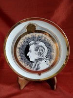 Alföldi porcelán tányér Szász Endre Mozart