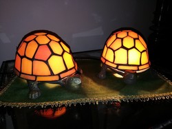 Tiffany teknős lámpa párban