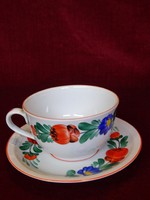 Austrian porcelain hand-painted tea cup + saucer. He has!