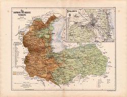 Sopron megye térkép 1885 (4), vármegye, atlasz, Kogutowicz Manó, 42 x 55 cm, Gönczy Pál, Fertő - tó