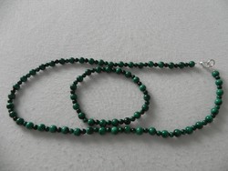 Original natural malachite set! Necklace+bracelet