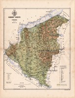 Somogy megye térkép 1886 (4), vármegye, atlasz, Kogutowicz Manó, 42 x 56 cm, Gönczy Pál, Balaton