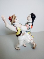 Ritka, orosz porcelán táncoló gyerekek 
