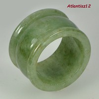 Genuine 100% Natural Egyptian Style Natural Green Thai Jade Ring 52.10ct (b. Diameter 19.3mm