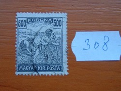 500 KORONA 1920 -1924 ARATÓ - "MAGYAR KIR.POSTA" felirat 308#