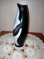 Hollóházi, delfines porcelán váza