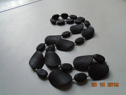 Modern long necklace 90 cm made of recycled rubber